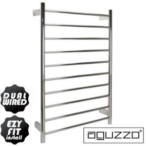 EZY FIT Dual Wired Heated Towel Rail (W600mm x H920mm) - Polished SS